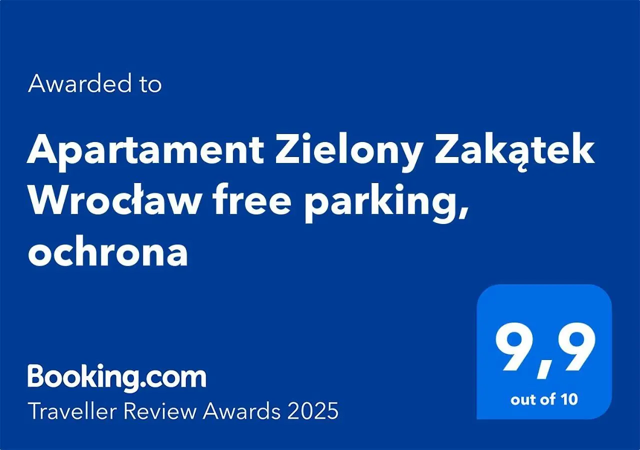 Apartament Zielony Zakatek Wroclaw Free Parking, Ochrona 0*,  Poland