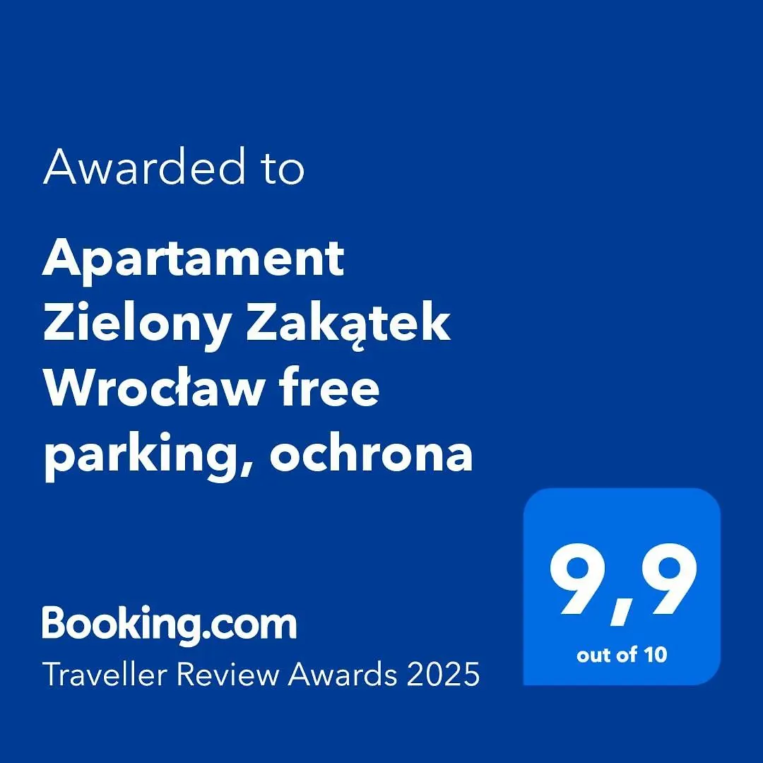 Apartament Zielony Zakatek Wroclaw Free Parking, Ochrona Apartment